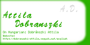 attila dobranszki business card